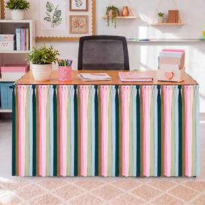 lot 11891 image: Chicplaid Table Skirt 6ft Morandi Tassel Striped