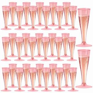 lot 11906 image: Lazyshine Disposable Plastic Champagne Flutes 40-Pack