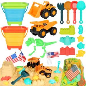 lot 11928 image: HUITEM 29-Piece Beach Sand Toy Set with Buckets