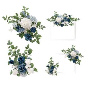 lot 11933 image: Lings Moment Artificial Flower Swag Dusty Blue Navy
