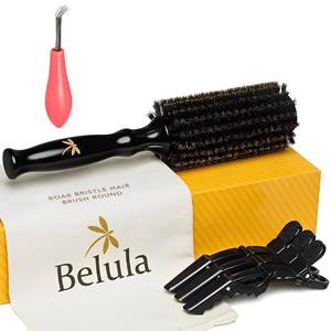 lot 12274 image: Belula 100% Boar Bristle Round Brush 1.2-Inch