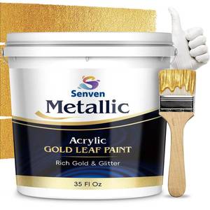 lot 12293 image: SENVEN Gold Metallic Acrylic Paint 35 Fl Oz