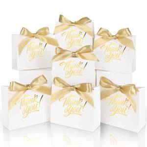 lot 12300 image: DOYIDE 100 Pack Small Thank You Gift Bags with Ribbons