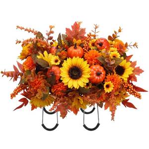 lot 17314 image: Thiccywoov Fall Cemetery Flower Headstone Saddle 60cm