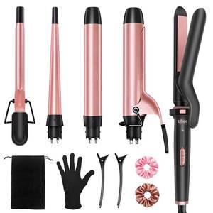 lot 17316 image: Ufree 5-in-1 Curling Iron Set with Flat Iron