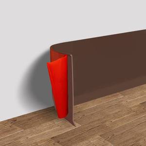 lot 17318 image: FONUNO Vinyl Wall Base Rubber Baseboard Molding 6 x 20ft