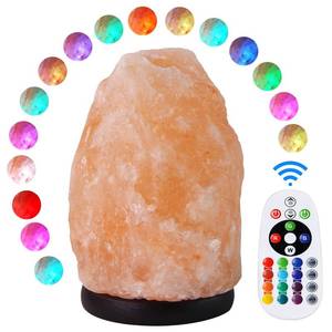 lot 17320 image: Pursalt Himalayan Salt Lamp 7 Inch with Remote Control