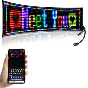 lot 17326 image: GOTUS Programmable LED Sign 36 x 8 Bluetooth  Retail $149.99