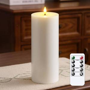lot 17327 image: Wroxipel Flameless Pillar Candle 4 x 10 LED Remote