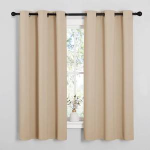 lot 18169 image: Nicetown Blackout Curtains 42 x 48 2 Panels Biscotti Beige
