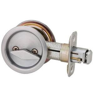 lot 18173 image: Satin Chrome Passage Function Door Handle Lock