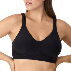 lot 18183 image: Bali Comfort Revolution Wire-Free Bra, Black, 2XL