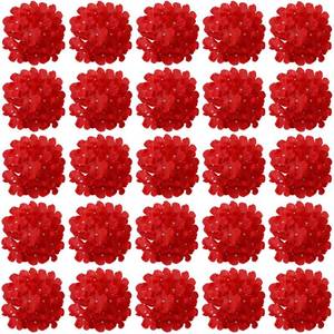 lot 18187 image: FagusHome 30 Pcs Silk Hydrangea Heads Artificial Flowers Red