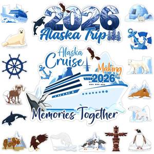 lot 18206 image: Woosytoo 18-Piece Alaska Cruise Door Magnets 2026