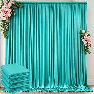 lot 19268 image: Outpain Backdrop Curtain 10ft x 20ft Turquoise 4-Panel