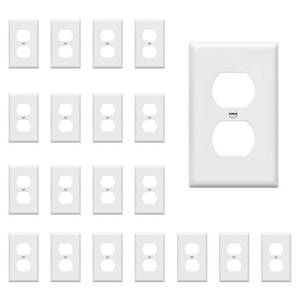 lot 20213 image: Enerlites Duplex Wall Plates, 1-Gang Standard Size, 20 Pack
