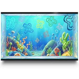 lot 20215 image: LYYAB Aquarium Background Sticker 24 x 12 inches