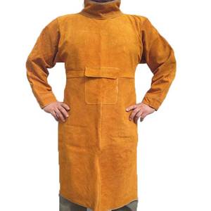 lot 20221 image: Jewboer Leather Welding Apron with Sleeves XL