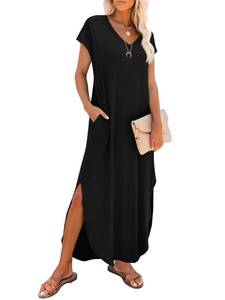 lot 20235 image: RUMIA Summer Maxi Dress Cap Sleeve V-Neck XL (Flowy Ruffle Design)