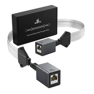 lot 20250 image: Molltto Ethernet Window Pass Through Cable, CAT6A No Drill RJ45 Coupler