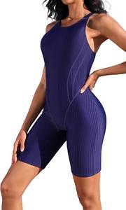 lot 20263 image: beautyin Athletic Boyleg Swimsuit for Women Lap Swimming Suit Navy Medium