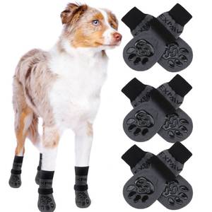 lot 20271 image: EXPAWLORER 6-Piece Anti-Slip Dog Socks XS