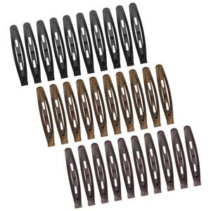 lot 20278 image: Wanmu Metal Snap Hair Clips 30Pc 2.4 Brown