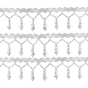 lot 20279 image: Pearl Bead Ribbon Trim, 2 Yards