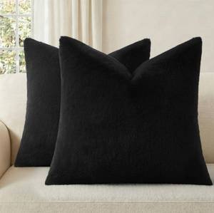 lot 20307 image: Pallene Faux Fur Decorative Throw Pillow Covers 18x18 Set of 2