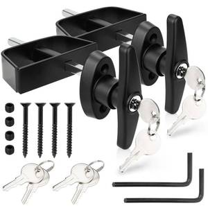 lot 20321 image: Gnellkoor Shed Door Lock Latch 2-Pack T Handle 5-12 Stem (USED)