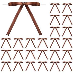 lot 20338 image: Riceshoot Brown Ribbon Bows 5x7 Inches 24 Pc