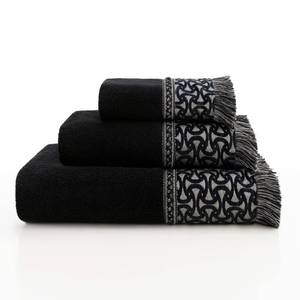 lot 5099 image: Loom and Mill Geometric Cotton Jacquard Bath Towel Set