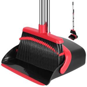 lot 5101 image: Nacena Broom and Dustpan Set, 52-in Adjustable
