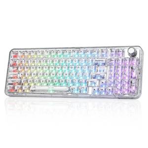 lot 5103 image: YUNZII X98 Wireless Mechanical Keyboard with Knob  Retail $109.99