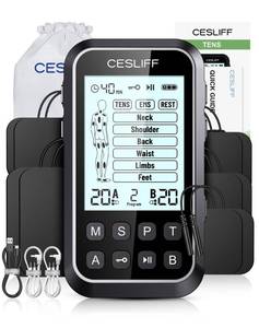 lot 5132 image: CESLIFF Dual Channel TENS Unit 3-in-1 Muscle Stimulator