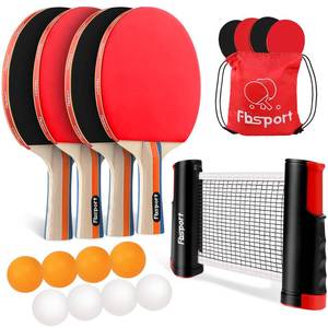 lot 5144 image: FBSPORT Ping Pong Paddle Set with Net and Balls