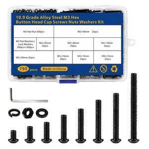 lot 6097 image: M3 Screws Assortment Kit 795pcs