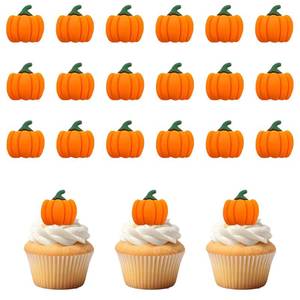 lot 6103 image: Etwgbaby Mini Pumpkin Cupcake Toppers Approximately 25pc