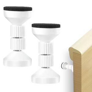 lot 6104 image: Adjustable Bed Frame Stabilizer, 2-Pack, White