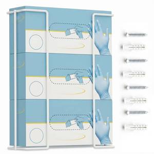 lot 17348 image: Performore Triple Glove Box Wall Mount Dispenser