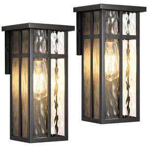 lot 17349 image: BesLowe Outdoor Wall Light Fixtures, Matte Black