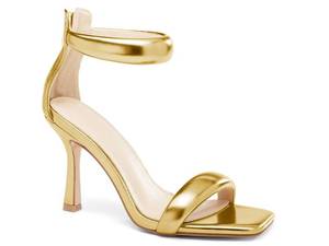lot 17351 image: Coutgo Womens One Strap Stiletto Heels Square Toe Sandals