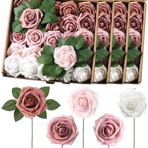 lot 17382 image: Luinabio Artificial Rose Flowers 100 Pcs Dusty Pink