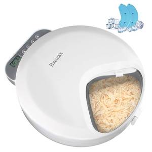 lot 17385 image: Bsemax Automatic Wet Food Cat Feeder 4-Meal Timed