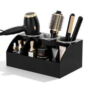 lot 17390 image: Eclove Hair Tool Organizer Countertop Storage Black