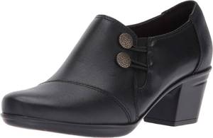 lot 17392 image: Clarks Womens Emslie Warren Loafer Black Leather 9W  Retail $105
