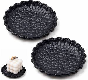 lot 18548 image: Black Iron Candle Holders, 5.9 Inch (2-Pack)