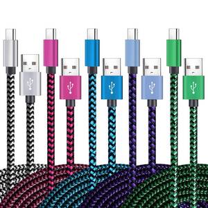 lot 18588 image: Teeind USB-C Cable 6ft 5-Pack, 3A Fast Charging