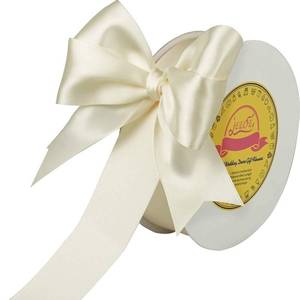 lot 18596 image: Cream Satin Ribbon Roll Wedding Gift Wrapping