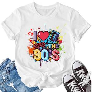 lot 18627 image: LBP Womens 90s T-Shirt Retro Print White